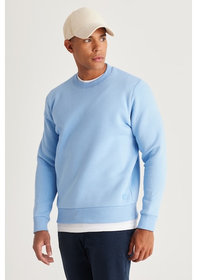 AC&Co / Altınyıldız Classics Erkek Acık Mavı Standart Fit Normal Kesim İçi Polarlı Bisiklet Yaka Sweatshirt Açık Mavi AC&Co / Altınyıldız Classics Erkek Acık Mavı Standart Fit Normal Kesim İçi Polarlı Bisiklet Yaka Sweatshirt Açık Mavi