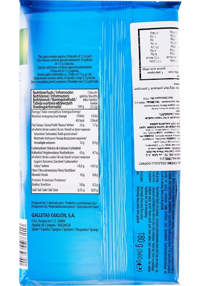 Gullon Vanilya Aromalı Krema Dolgulu Şekersiz Gofret - Sugar Free Wafer 180 Gr 2 Adet
