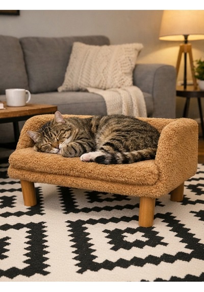 Kedi Evi, Kedi Koltuğu, Kedi Yatağı, Kedi Oyun Ve Dinlenme Yeri , Kahverengi Renk