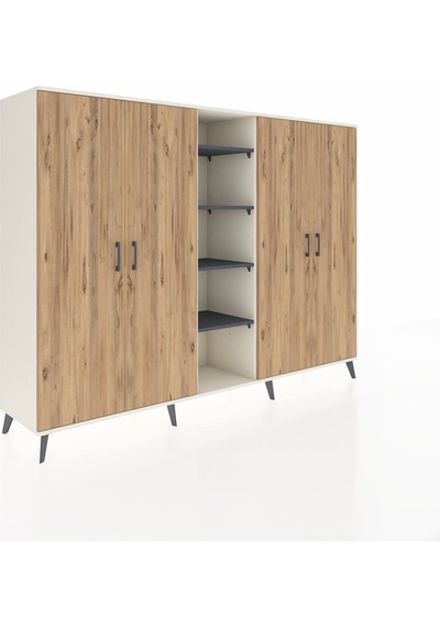 Hyperion Dolap 12 Raflı 4 Kapaklı 220x44x163 Aytaşı-çam/antrasit Aytaşı-çam/antrasit Hyperion Dolap 12 Raflı 4 Kapaklı 220x44x163 Aytaşı-çam/antrasit Aytaşı-çam/antrasit