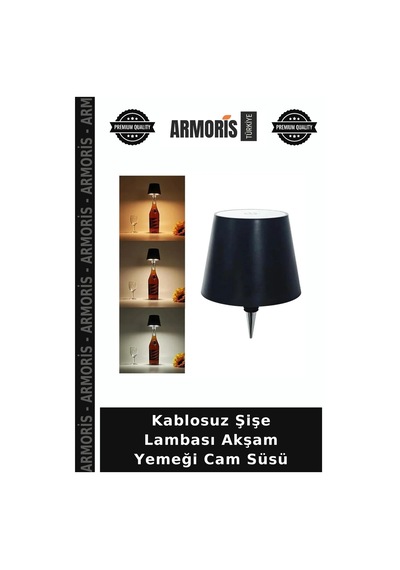 Kablosuz Şişe Lambası Akşam Yemeği Cam Süsü Çok Renkli