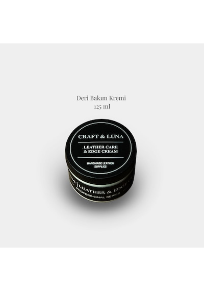 Craft & Luna Deri Bakım Kremi 125 G Cüzdan Kemer Çanta Ayakkabı İçin Besleyici Parlatıcı Deri Koruma Kremi Beyaz