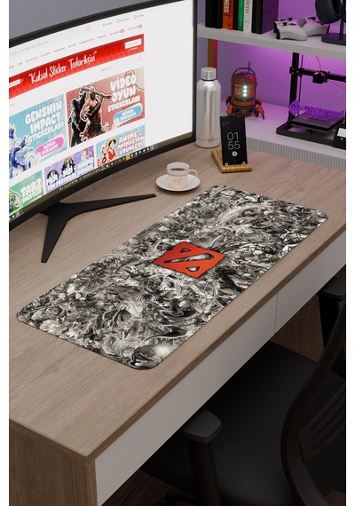 Dota 2 Kaymaz Dikişli Kauçuk Oyuncu Mousepad V5 - 70x30 Xl Gaming Mouse Pad Fare Altlığı