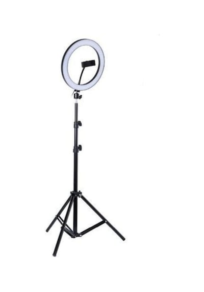 Selfie Led Işık 10Inç Youtube,Makyaj,Kuaför 26Cm-2M Stand Çok Renkli