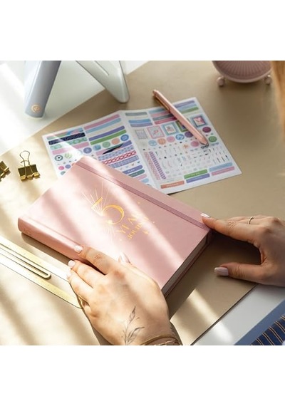 5 Yıllık Süresiz Günlük Ajanda 13x21 - Pembe Genel