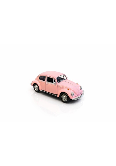 Pembe Klasik Vosvos Model Araba Dekoratif Koleksiyonluk Açık Pembe