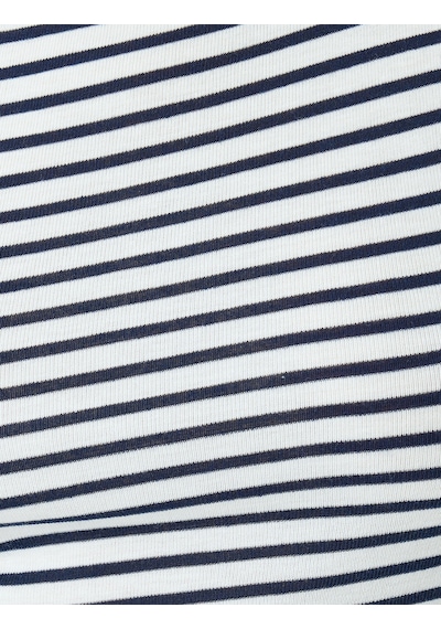 Koton Crop Bisiklet Yaka Kısa Kollu Slim Fit Tişört Lacivert Çizgili 5sal10192ık 7s2 Çok Renkli