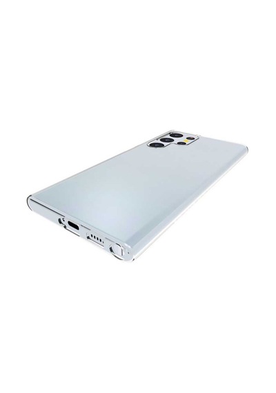 Samsung Uyumlu Galaxy S22 Ultra Kılıf Şeffaf Silikon Hibrit Case Kapak Renksiz