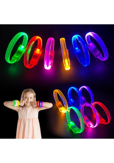 Festival &amp Parti Led Bileklik 3 Farklı Mod Işıklı 1 Adet