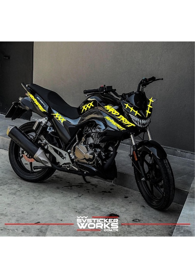 Mondial Drift L Sticker Xxx Full Sticker Set Dekor Modeli Sarı