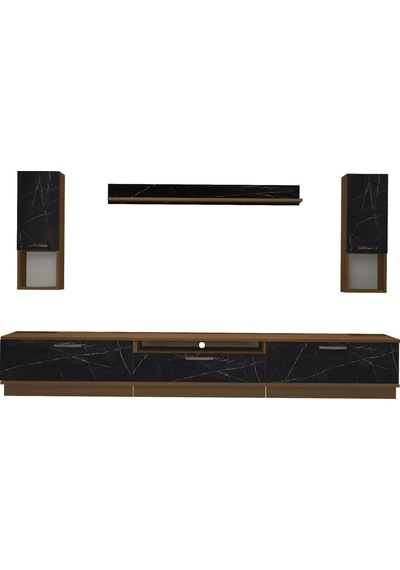 Decoraktiv Trendstyle 270da Mdf Tv Ünitesi Tv Sehpası Ceviz - Siyah Mermer