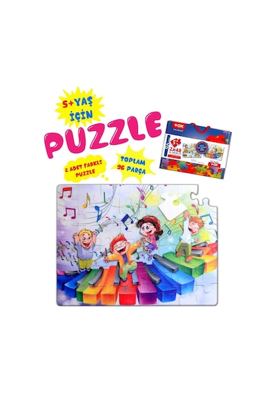 Tox Müzik 5+ Keçe Yapboz 5 Yaş Puzzle T016