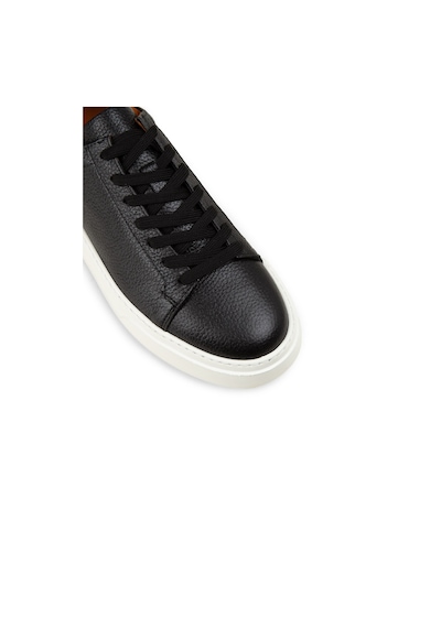 Deery Erkek Siyah Hakiki Deri Sneaker Ayakkabı - 04651msyhe01