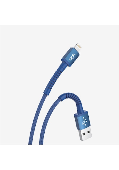 K550 Güvenli Ve Hızlı 1m Örgülü Metal Kafa Lightning Apple Uyumlu iPhone Şarj