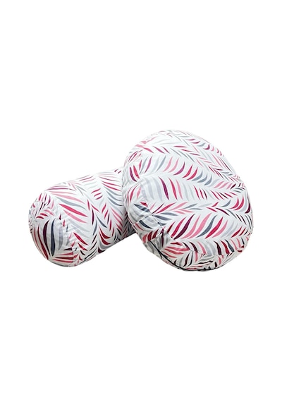 Remege Damla Desen Meditasyon Minderi Bolster Minderi İkili Set Fuşya F8