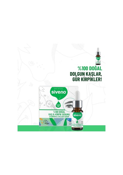 %100 Doğal Kaş Ve Kirpik Serumu Bitkisel Yoğunlaştırıcı Canlandırıcı Yoğun Bakım Yağı Vegan 10 Ml