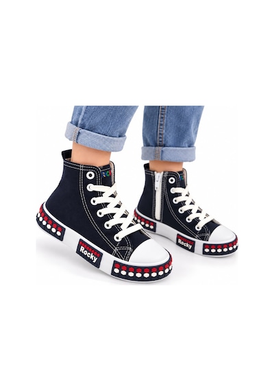 Rocky Unisex Çocuk Yüksek Bilekli Sneaker Lacivert