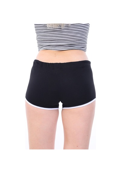 Toontoy Kids Toontoy Kadın Beli Lastikli Crop Şort Siyah
