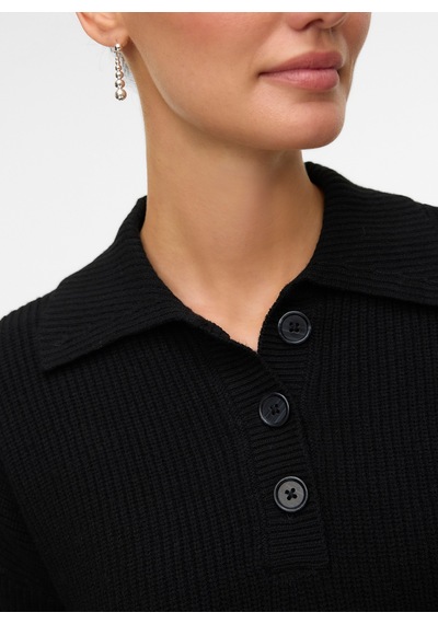 Vero Moda Siyah Kadın Kazak Vmluna Ls Poloneck Short Pullover B