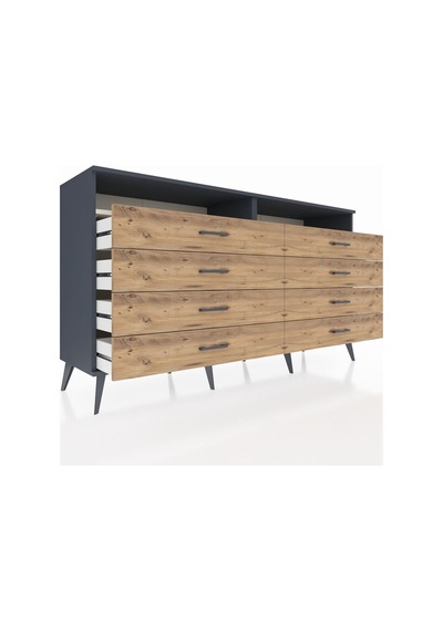 Hyperion Konsol 2 Raflı 8 Çekmeceli 176x44x99 Antrasit-aytaşı/ça Antrasit-aytaşı/çam Hyperion Konsol 2 Raflı 8 Çekmeceli 176x44x99 Antrasit-aytaşı/ça Antrasit-aytaşı/çam