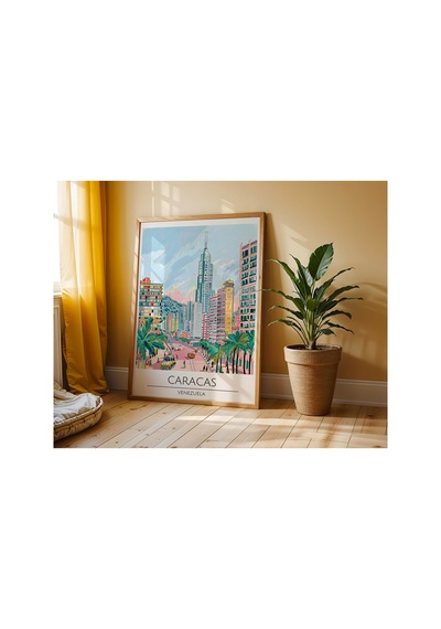 Bogotá Colombia Travel Poster Ahşap Çerçeveli Dekoratif Duvar Tablosu Ahşap 01