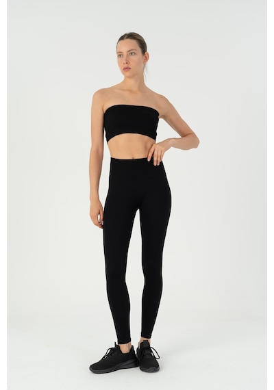 Maraton Slimfit Kadın Askısız Siyah- Bra Siyah-