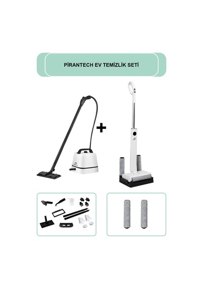PiranTech CB-102A Buharlı Temizlik Makinesi // M-210 Şarjlı Islak & Kuru Zemin Temizleyici
