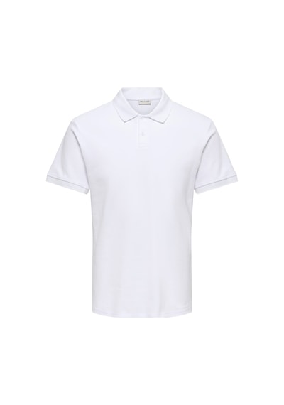 Only & Sons Ben Erkek Beyaz Polo Tişört 22035825-bw