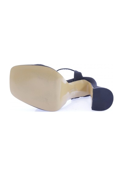 Dgn 3588-23y Kadin Kristal Taşli Bantli Kalin Topuklu Sandalet 3588-2271-R1671 Siyah
