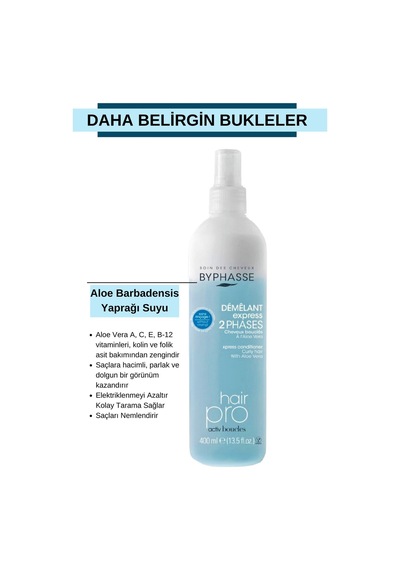 Byphasse Bukleli Saçlara Özel Çift Fazlı Vegan Sıvı Saç Kremi 400 ML