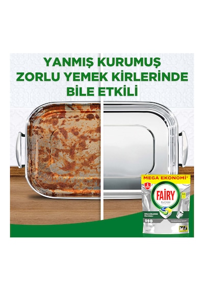 Fairy Platinum Limon Kokulu Bulaşık Makinesi Deterjanı 60 Tablet