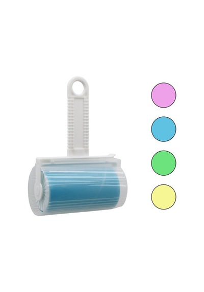İbico İ21-048 Yapışkan Tüy Toplayıcı Rulo Kılıflı Pet Shop Yıkanabilir Plastik Saplı - 12'li Paket