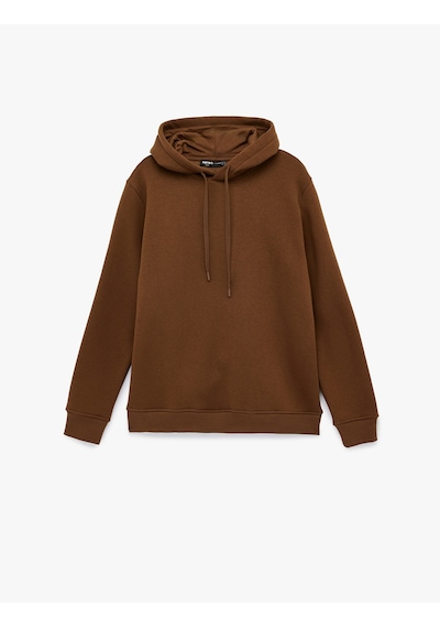 Koton Şardonlu Uzun Kollu Basic Kapşonlu Sweatshirt Kahverengi 6wam70015mk Kahverengi Koton Şardonlu Uzun Kollu Basic Kapşonlu Sweatshirt Kahverengi 6wam70015mk Kahverengi