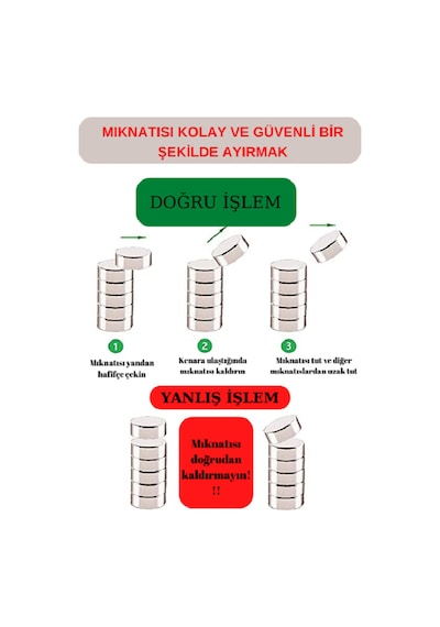 10'Lu Yuvarlak Neodyum Mıknatıs 5x2 Mm