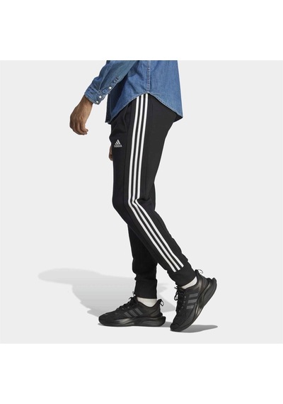 Adidas Essentials French Terry Tapered Cuff 3 Stripes Erkek Eşofm 001