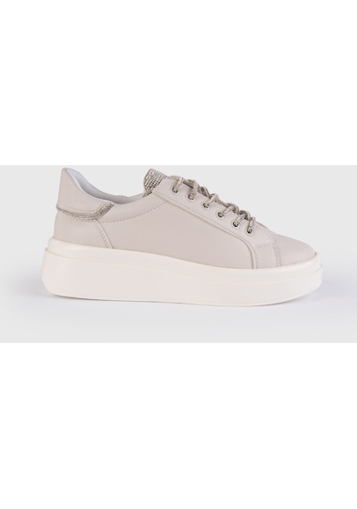 Kadın Taşlı Spor Ayakkabı Sneaker Günlük Bağcıklı Sprwl22910tşl 001
