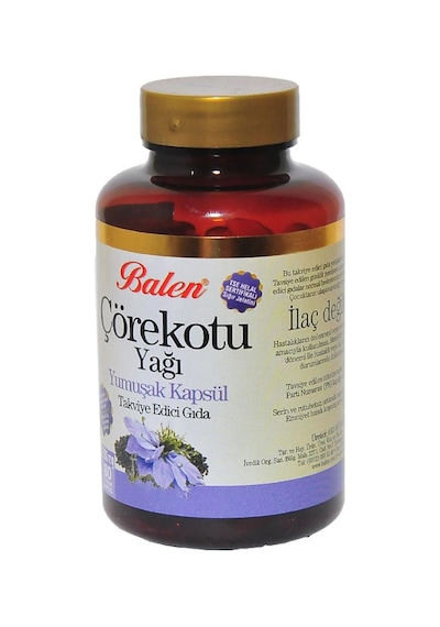 Balen Çörekotu Yağı Yumuşak Kapsülü 1380 MG 80 Çörek Otu Soft Gel