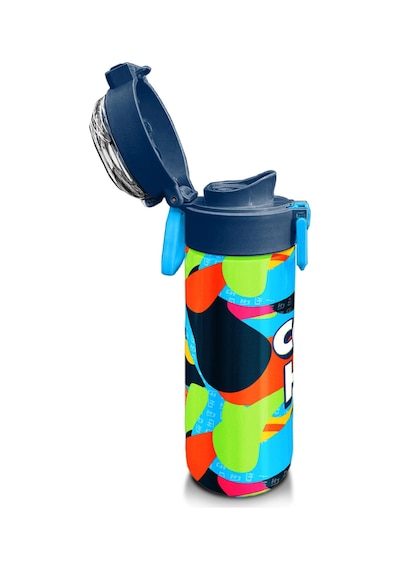 Coral High Kids Grafiti Desenli Pipetli Ve Direkt İçim Çelik Termos 500 Ml 31993 Mavi - Beyaz