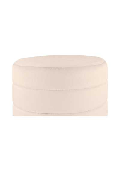 Lungo Roller Silver Kaplama Luxery Puf- Krem Babyface Kumaş Pofuduk Oturma Pufu&makyaj Pufu&bench