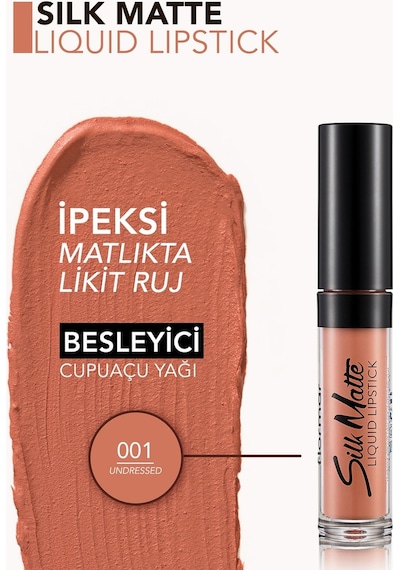 Flormar Silk Matte Kurutmayan Likit Mat Ruj 001 Undressed