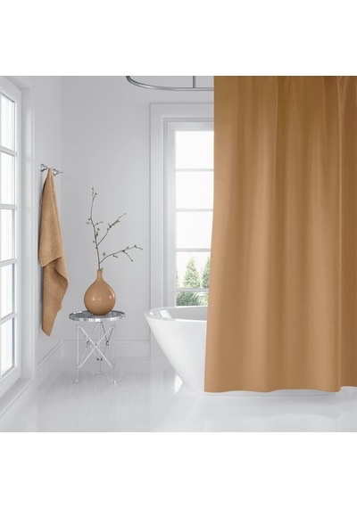Tr Banyo Perdesi Bej 1x180x200, Perde Borusu Askı Aparatı Köşe Boru Beyaz Hediyeli, Duş Perdesi Seti Genel