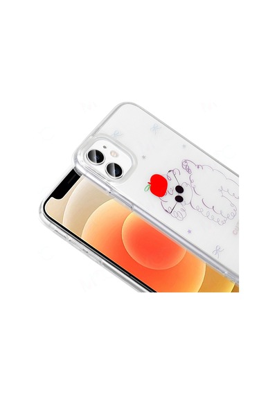 Apple Uyumlu iPhone 11 Kılıf Şeffaf Figürlü Folk Sert Kılıf Sevimli Köpek