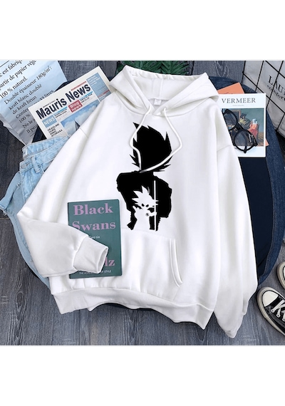 Goku Gölge Kapşonlu Sweatshirt 001