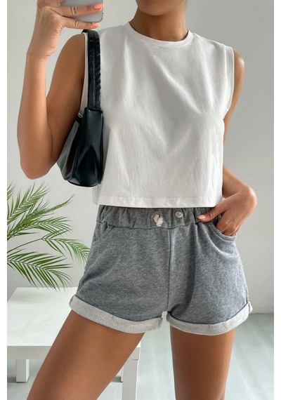 Beyaz %100 Pamuk Basic Bisiklet Yaka Süprem Kolsuz T-shirt Beyaz Beyaz %100 Pamuk Basic Bisiklet Yaka Süprem Kolsuz T-shirt Beyaz