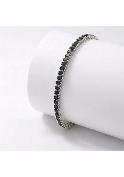 Moncuk Design 4mm Siyah Zirkon Taşlı Ayarlanabilir Su Yolu Kadın Bileklik 3351kbv4d5 Sarı