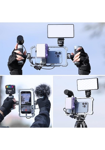 Ulanzi Telefonlar Için Universal Vlog Metal Cage Çerçeve