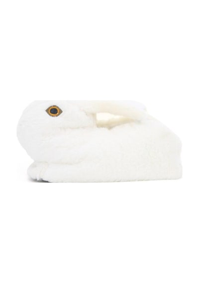 Riva Tavşan Figürlü Peluş Panduf Ev Pandufu Unisex Beyaz