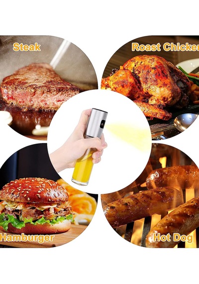 Airfry Sprey Cam Şişe Zeytinyağı Sirke Yağ Püskürtücü Yağdanlık 100 Ml Airfryer Yağ Püskürtme Şişesi Diğer