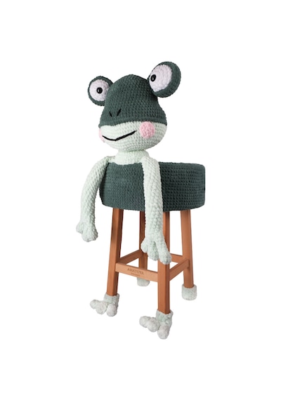 Amigurumi Kurbağa Sandalye Ve Oyuncak - Anatoya Yeşil