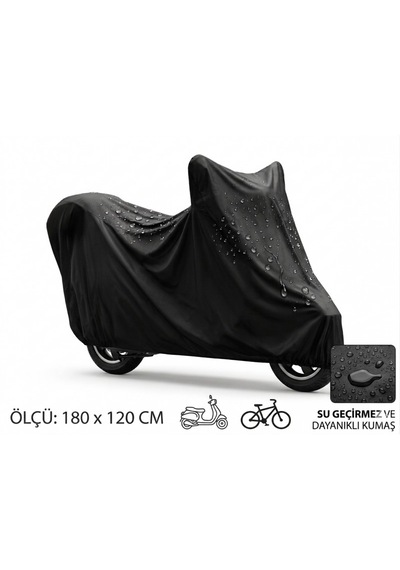 Su Ve Toz Geçirmez Motosiklet Ve Scooter Koruma Brandası 180x120 Cm Dört Mevsim Güvenlik Kalkanı 1